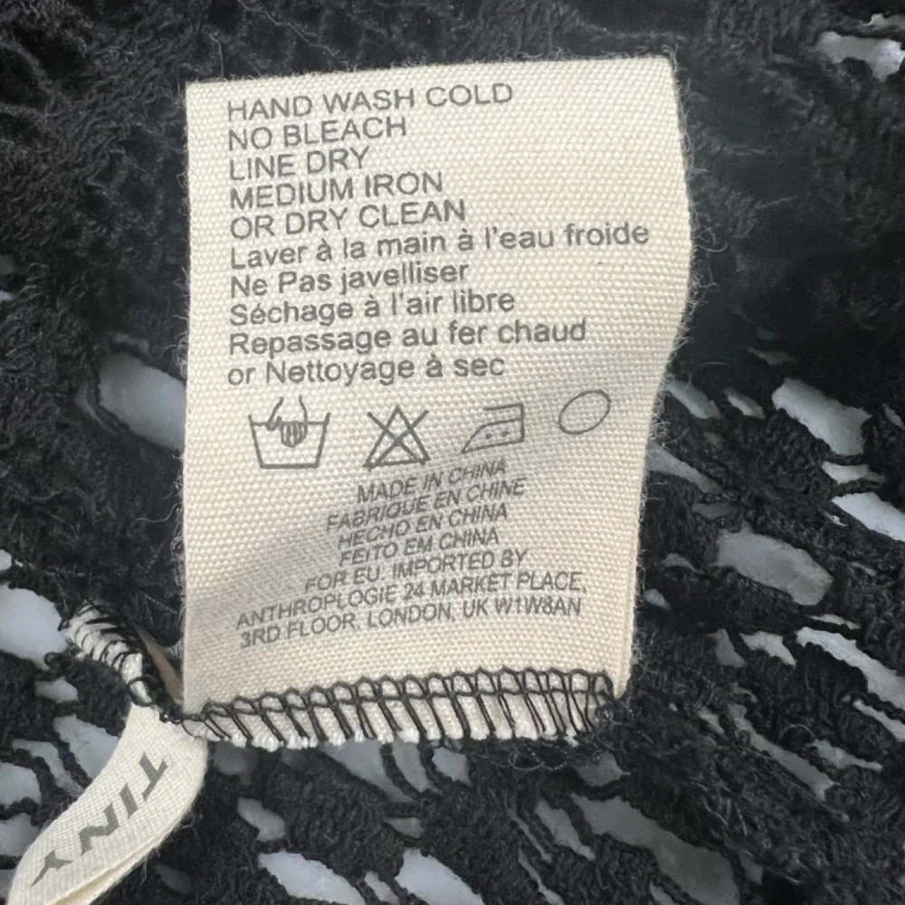 Anthropologie Tiny Crochet Miri Vest Black Over Shirt NWOT - Picture 11 of 12